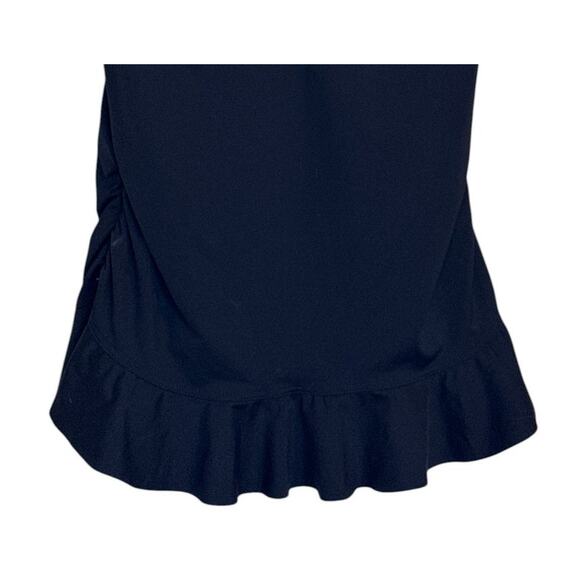 Lands End Tankini Women 8 Black Swimwear Summer Beach Vacation Adjustable Straps - Picture 3 of 5